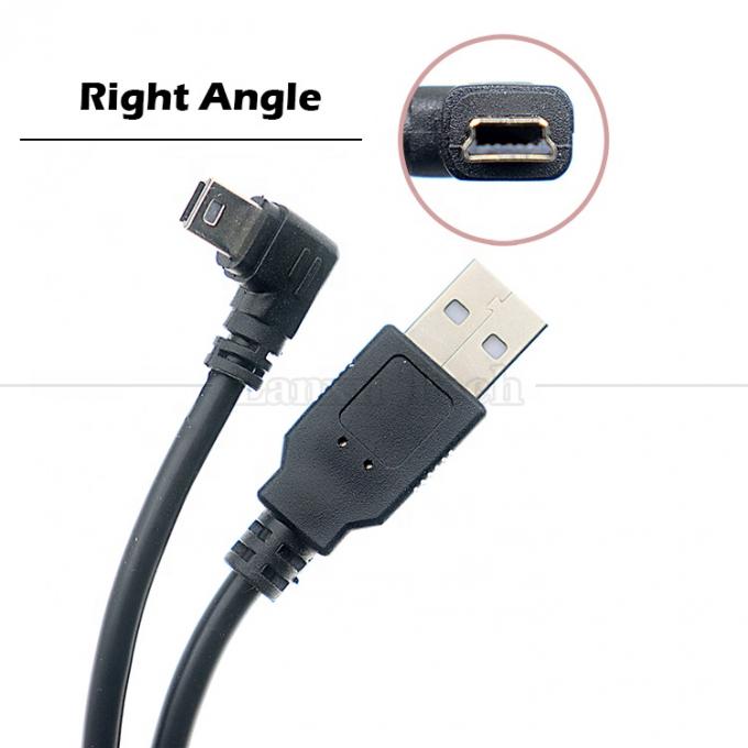 1m 2m 3m 5m 90度 L形 右左角 USB 2.0 A 男性からミニ B 5ピン USB データ充電ケーブル MP3 カメラ 5