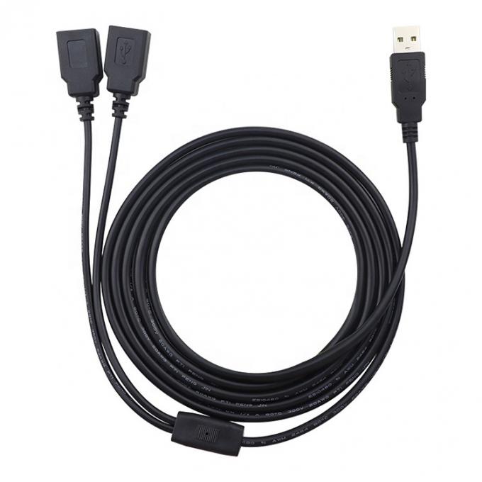 オーダーメイド OEM 2m 1 男性から2 女性 Y USB スプリッターケーブル 充電 2