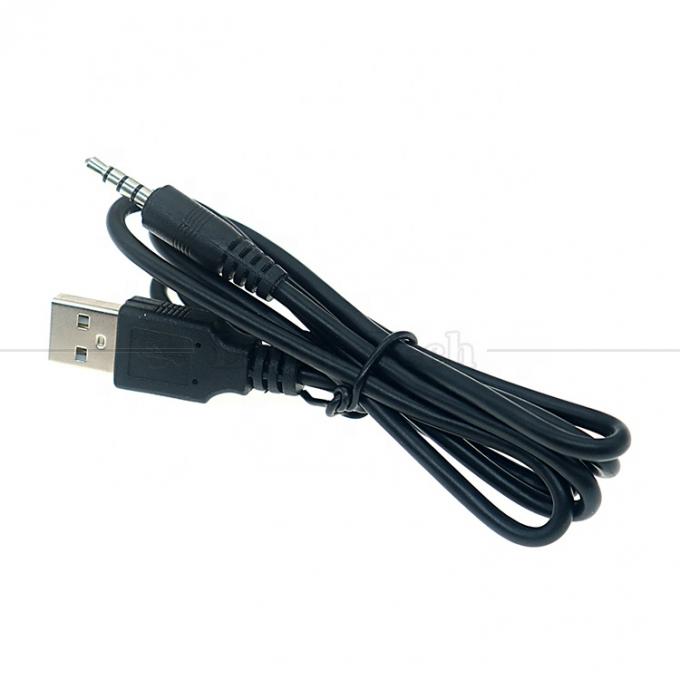 1M USBから3.5mm 4ポールDCオーディオジャック カースピーカー用拡張ケーブル 0