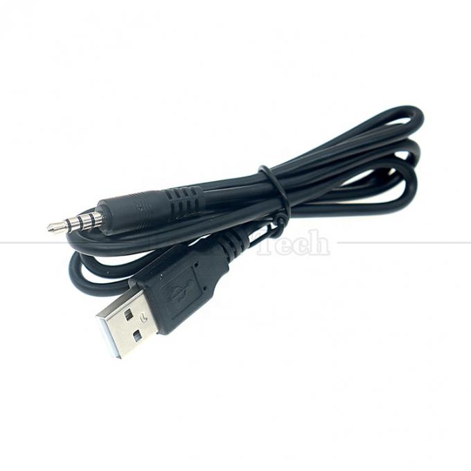 1M USBから3.5mm 4ポールDCオーディオジャック カースピーカー用拡張ケーブル 4