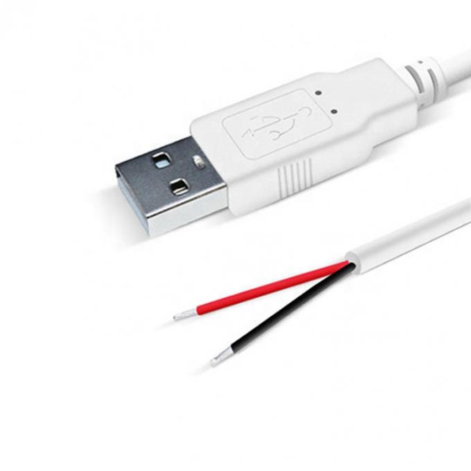 カスタム 1m 2m 3m ホワイト USB A 男性からオープンエンド 缶詰のワイヤ ブレイクアウト拡張ケーブル 5