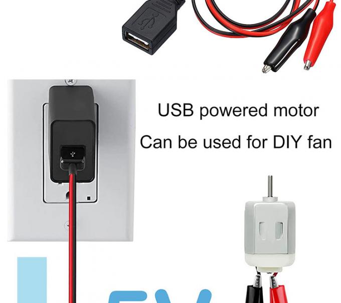男性 女性USBコネクタにダブル銅 クロコダイルクランプ アリガタークリップ テストリード 電路用アダプターケーブル 4