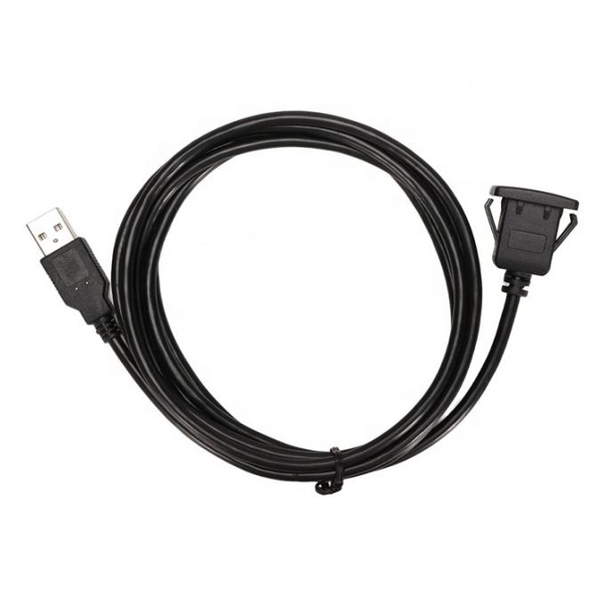 防水フラッシュパネル マウント 男性から女性 ソーケット USB 延長ワイヤコードケーブル 車用 トラック ボート モーターサイクルのダッシュボード 3