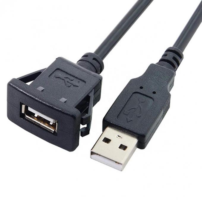 防水フラッシュパネル マウント 男性から女性 ソーケット USB 延長ワイヤコードケーブル 車用 トラック ボート モーターサイクルのダッシュボード 1