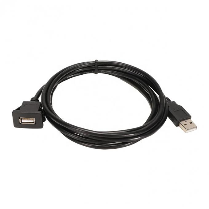 防水フラッシュパネル マウント 男性から女性 ソーケット USB 延長ワイヤコードケーブル 車用 トラック ボート モーターサイクルのダッシュボード 2