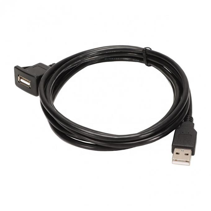 防水フラッシュパネル マウント 男性から女性 ソーケット USB 延長ワイヤコードケーブル 車用 トラック ボート モーターサイクルのダッシュボード 5