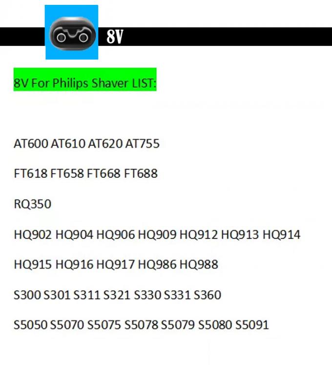 高品質の交換 15V 8V 4.3V USB電源充電ケーブル フィリップのためのフィリップシェーバー 7