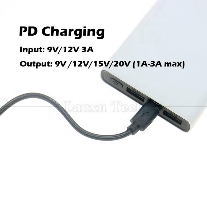 PD 充電 3A 9V 12V 15V 20V USBタイプ C から DC 5.5x2.1mm ジャック アダプター 変換ケーブル Wi-Fi ルータ モデム プロジェクター カメラ 2