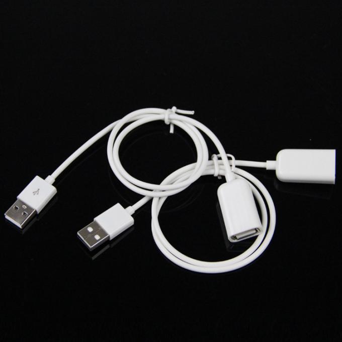 高品質 1M 白色 男性から女性 USB2.0タイプA コンピュータ家具バッグの拡張データ充電ケーブル 4