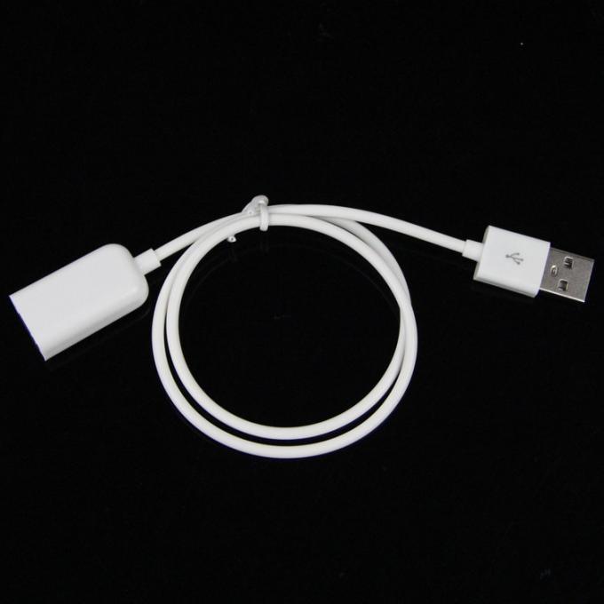 高品質 1M 白色 男性から女性 USB2.0タイプA コンピュータ家具バッグの拡張データ充電ケーブル 3