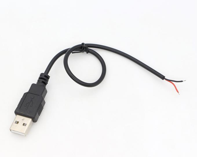 カスタムUSB2.0 男性開ける 脱毛 缶詰 裸 2 ワイヤーエンド 豚尾 電源ケーブル 5