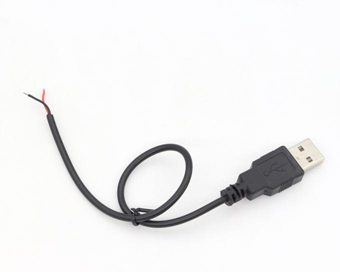 カスタムUSB2.0 男性開ける 脱毛 缶詰 裸 2 ワイヤーエンド 豚尾 電源ケーブル 6