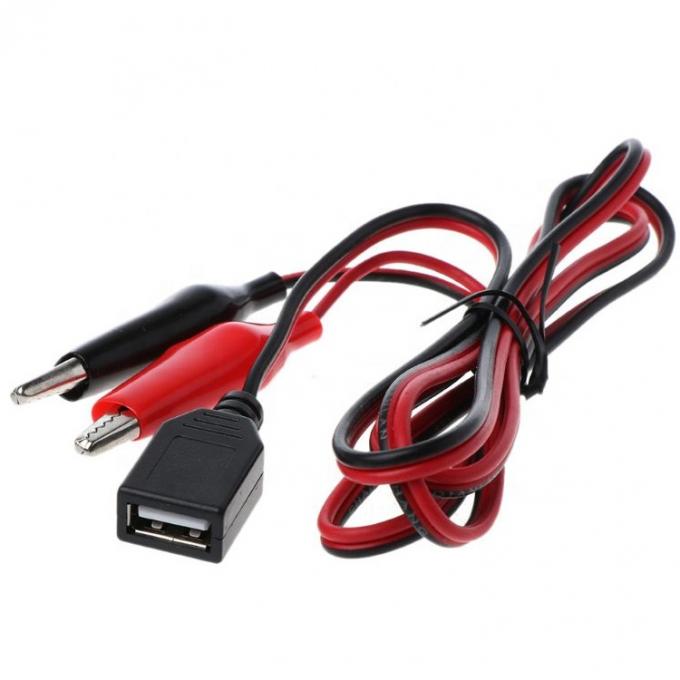 クロコディールクランプ アリガタークリップ USB 女性用試験線 アダプターケーブル 3