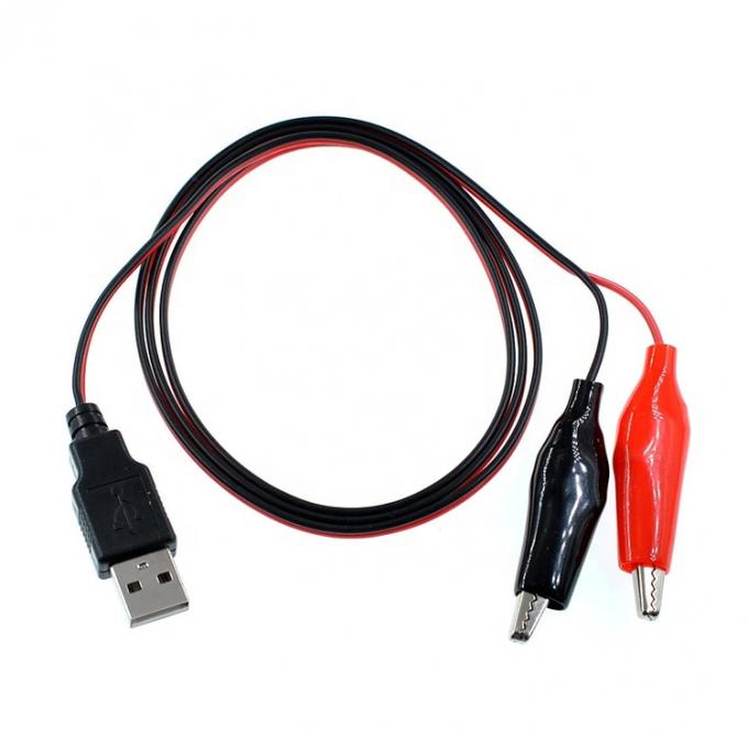 クロコディールクランプ アリガタークリップ USB A 男性 テストワイヤ アダプタケーブル 試験回路 0
