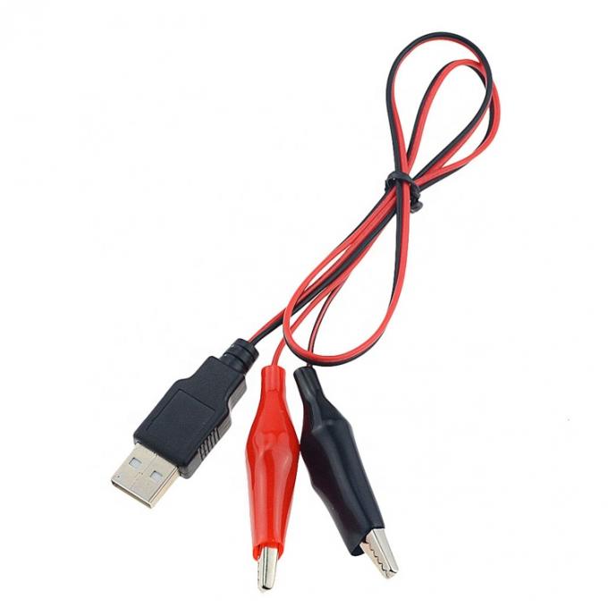 クロコディールクランプ アリガタークリップ USB A 男性 テストワイヤ アダプタケーブル 試験回路 5