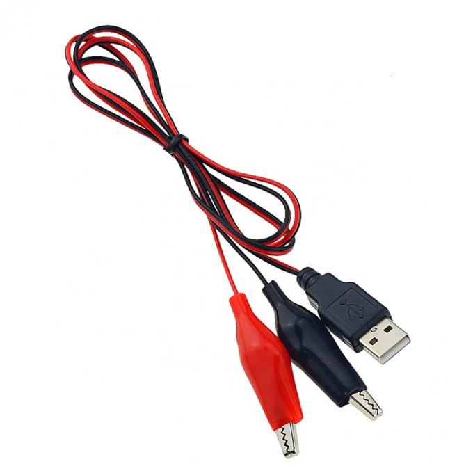 クロコディールクランプ アリガタークリップ USB A 男性 テストワイヤ アダプタケーブル 試験回路 4