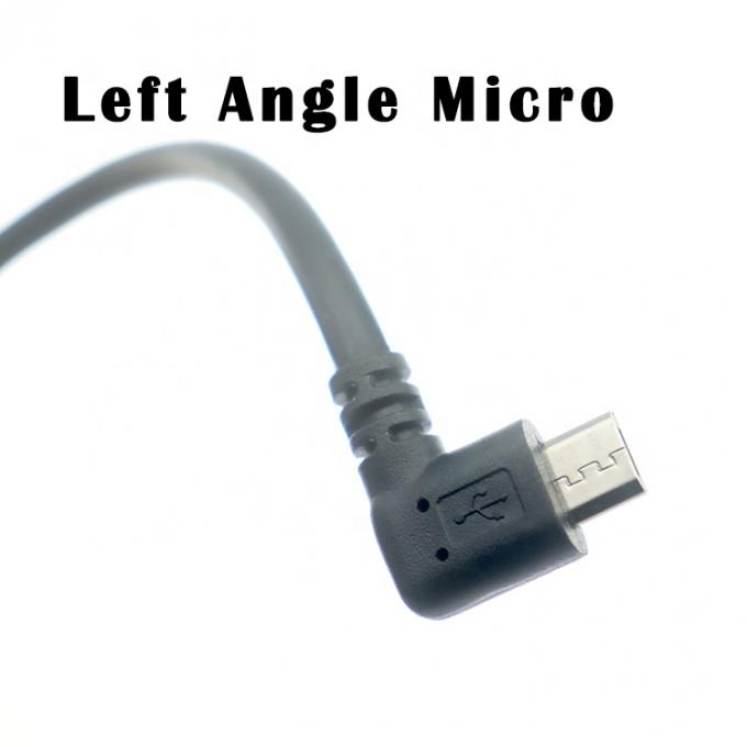 オーダーメイド 1m 2m 3m 5m 90度 左角 マイクロB 5pからUSB A 男性ケーブル 1