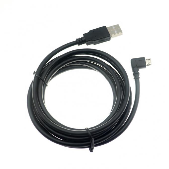 オーダーメイド 1m 2m 3m 5m 90度 左角 マイクロB 5pからUSB A 男性ケーブル 3