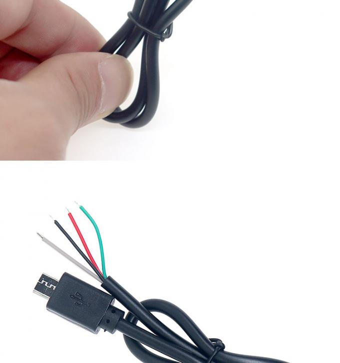 OEM カスタム マイクロB V8 5ピン USB 男性からオープンピグテール裸線ケーブル 2