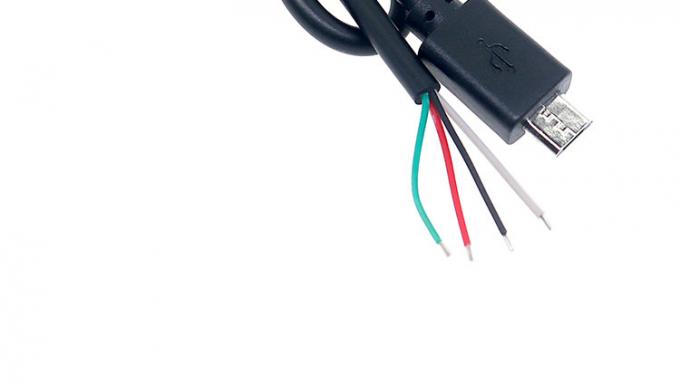 OEM カスタム マイクロB V8 5ピン USB 男性からオープンピグテール裸線ケーブル 4