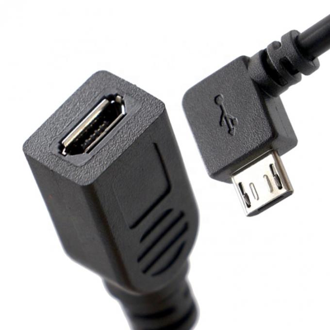 90 度 左 右 上 下 角 男性から女性 マイクロB USB 2.0拡張ケーブル 2