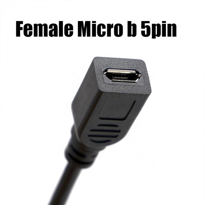 90 度 左 右 上 下 角 男性から女性 マイクロB USB 2.0拡張ケーブル 3