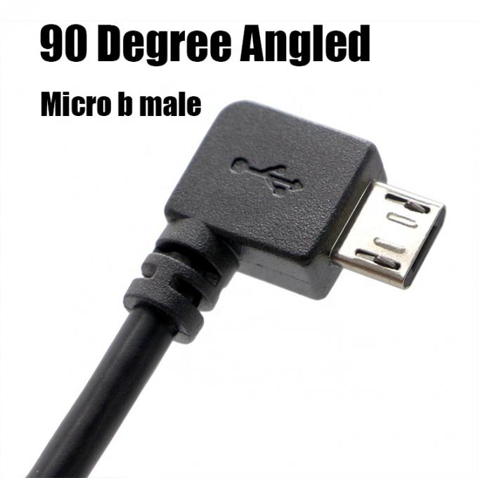 90 度 左 右 上 下 角 男性から女性 マイクロB USB 2.0拡張ケーブル 4