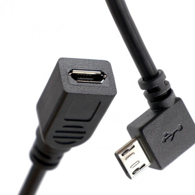 90 度 左 右 上 下 角 男性から女性 マイクロB USB 2.0拡張ケーブル 5
