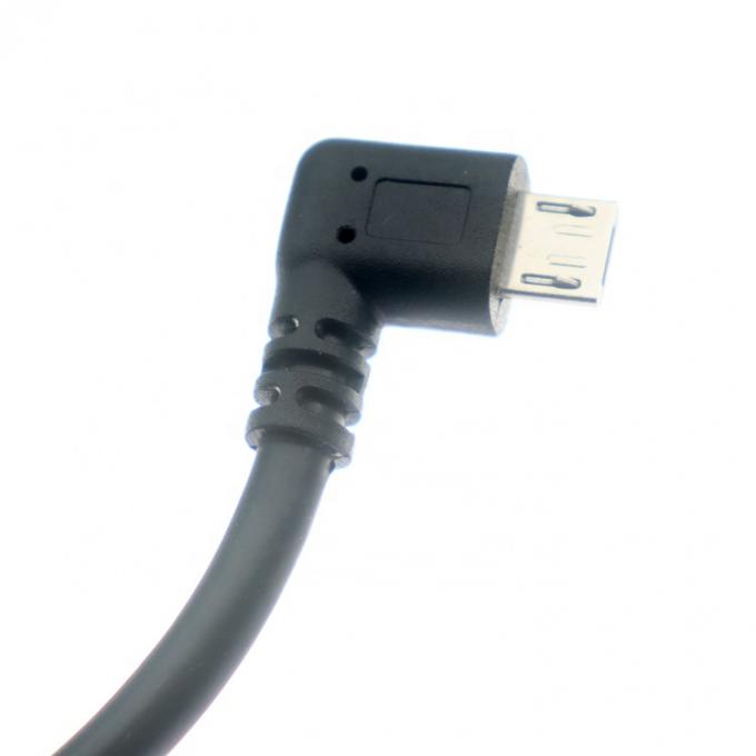 オーダーメイド 1m 2m 3m 5m 90度 左角 マイクロB 5pからUSB A 男性ケーブル 2