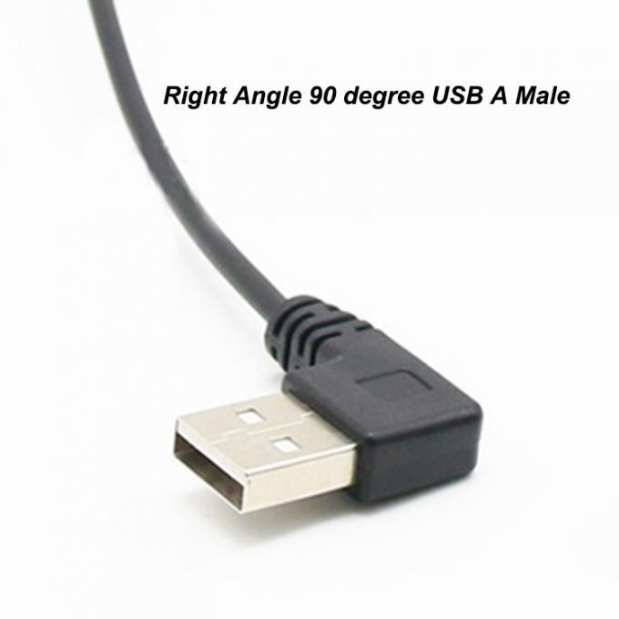 CUSTOM 1M 90度 右角USB A 男性からマイクロb 男性スプリング巻きUSBケーブル 3