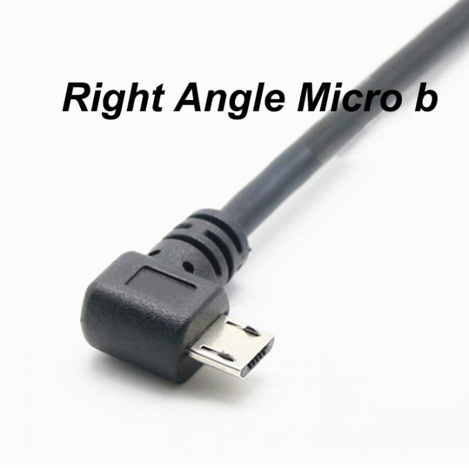CUSTOM 1M 90度 右角USB A 男性からマイクロb 男性スプリング巻きUSBケーブル 2