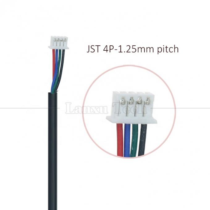 OEM カスタマイズされたマイクロUSBからJST 4ピン 1.25mmピッチケーブル 2