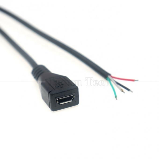 OEM データ充電 マイクロb 5 PIN USB 男性 女性 2 4 カーブ 裸線 ピグテールケーブル 2