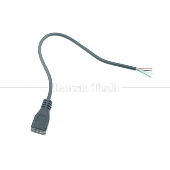 OEM データ充電 マイクロb 5 PIN USB 男性 女性 2 4 カーブ 裸線 ピグテールケーブル 4