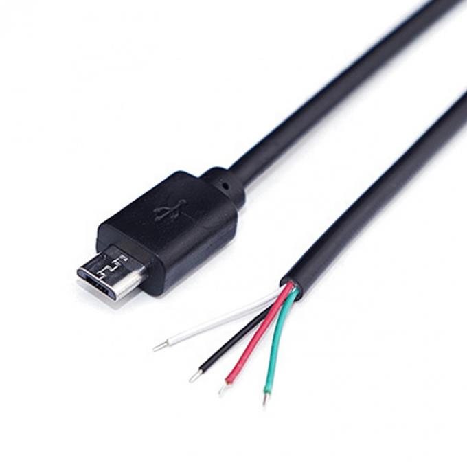 OEMデータ充電 2 4コア マイクロUSB 男性 女性 裸のワイヤを開ける 4