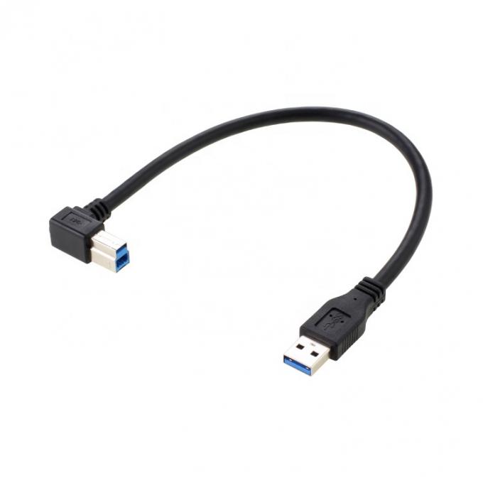高速 5Gbps 90度 右角 USB 3.0 A 男性からUSB B型プリンターケーブル 1