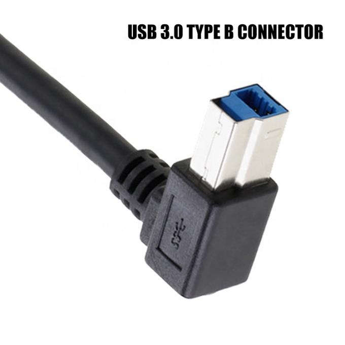 高速 5Gbps 90度 右角 USB 3.0 A 男性からUSB B型プリンターケーブル 3
