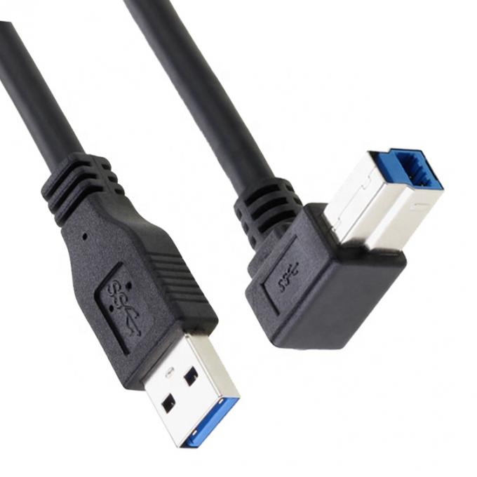 高速 5Gbps 90度 右角 USB 3.0 A 男性からUSB B型プリンターケーブル 5