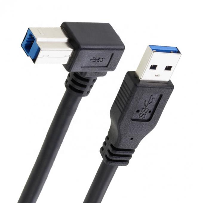 高速 5Gbps 90度 右角 USB 3.0 A 男性からUSB B型プリンターケーブル 6