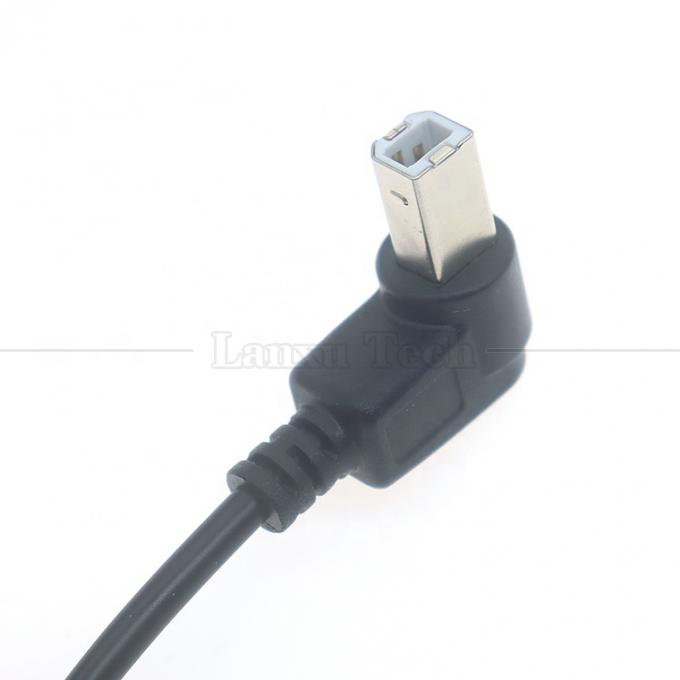 90 度 右角タイプ A 男性からB 男性 USB 2.0 プリンターコネクタ拡張ケーブル 2