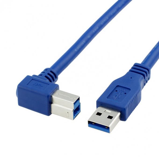 高速 5Gbps 90度 右角 USB 3.0 A 男性からUSB B型プリンターケーブル Epson HP 3
