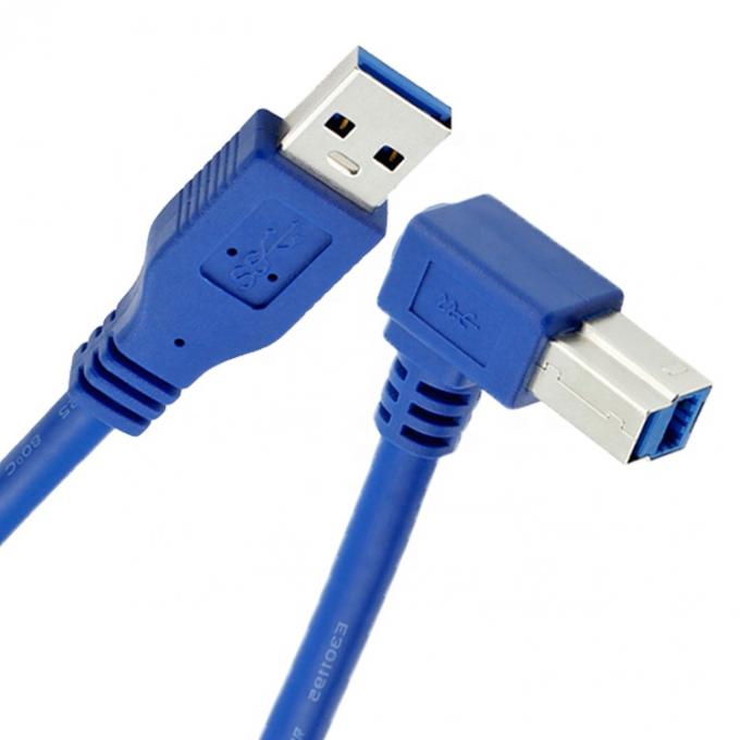 高速 5Gbps 90度 右角 USB 3.0 A 男性からUSB B型プリンターケーブル Epson HP 2
