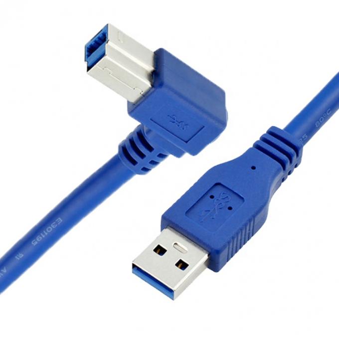 高速 5Gbps 90度 右角 USB 3.0 A 男性からUSB B型プリンターケーブル Epson HP 4