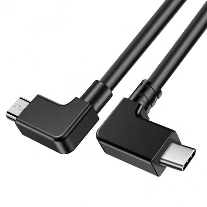 90度角 マイクロBからC型USBケーブル 4