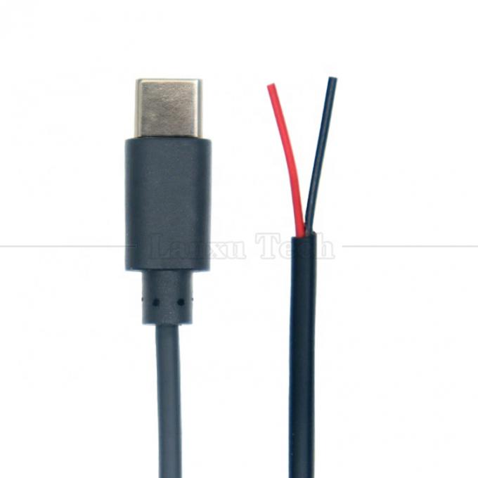 カスタムデータ充電 2 4コア USBタイプC 男性 女性から脱いで開いたワイヤエンドピグテールケーブル 4