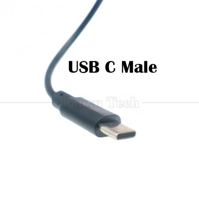 カスタムデータ充電 2 4コア USBタイプC 男性 女性から脱いで開いたワイヤエンドピグテールケーブル 3