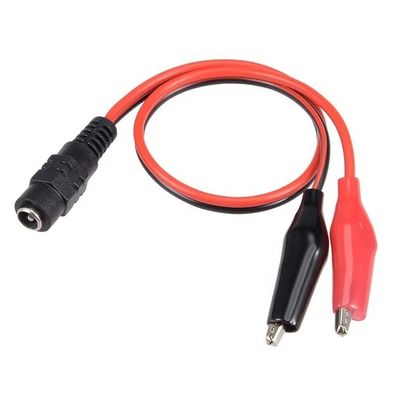 購入 12V DC 5.5x2.1mm 女性 バレル ジャックからアリガター クリップ CCTV セキュリティカメラの電源ケーブル接続器 online manufacture