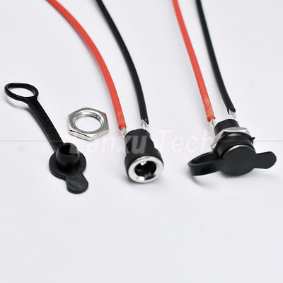 購入 防水スクリューパネル マウント DC電源ソケット 5.5x2.1mm ジャックワイヤーケーブル online manufacture