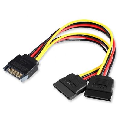 購入 男性から女性データ Sata 15ピン パワーY スプリッターケーブル コンピュータ用 HDD SSD PCケース online manufacture