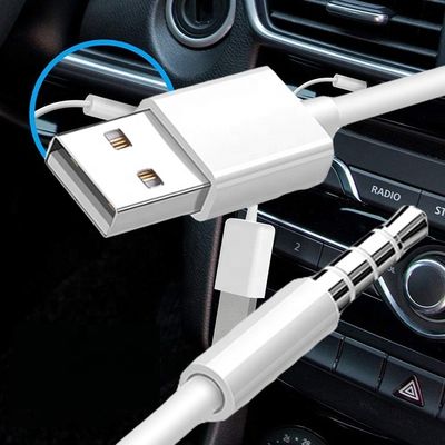 購入 短 USB 2.0 女性から3.5mm プラグ ジャック 3 極 AUX 変換アダプター カー用ケーブル online manufacture